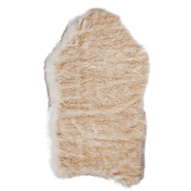 dog plush mat beige